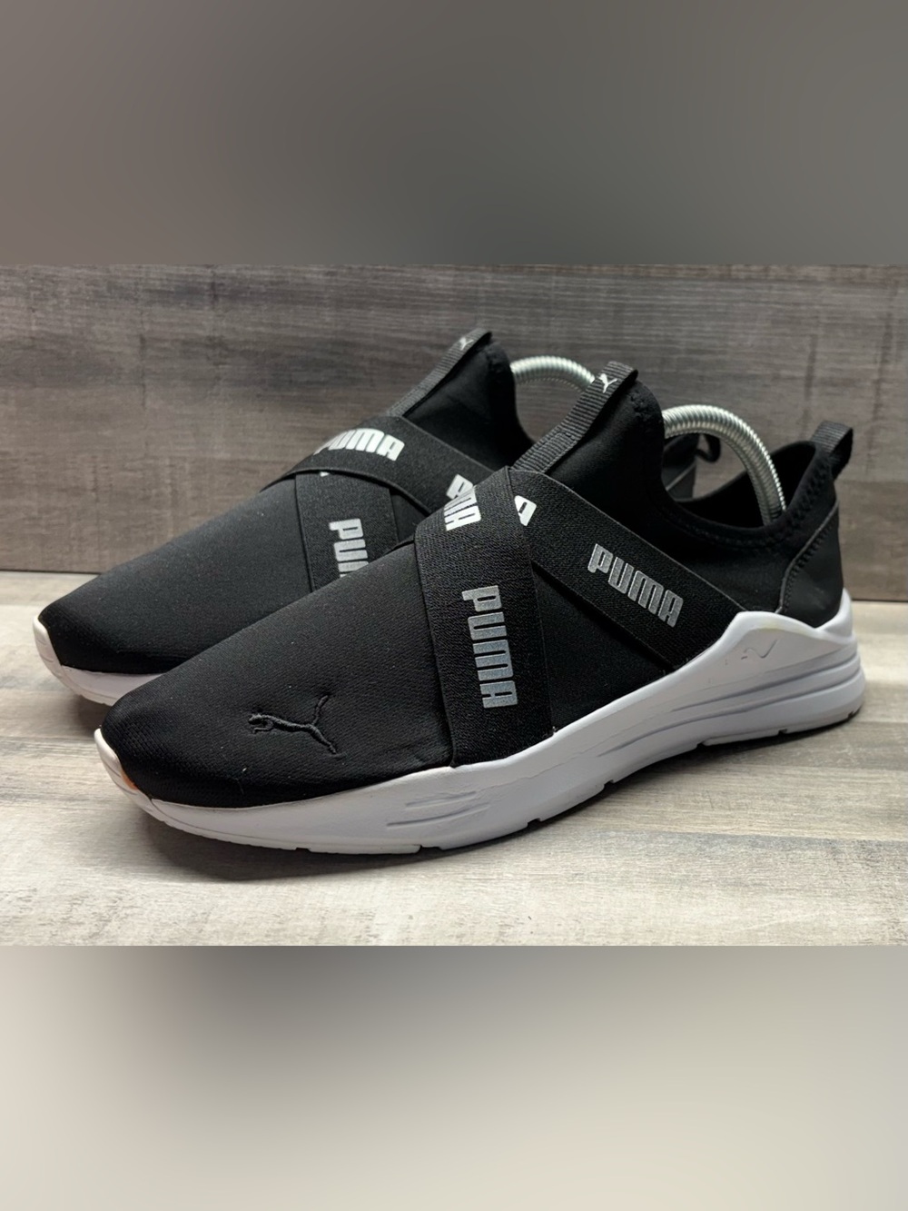 Women's Puma Wired Run Slip-on black 382299-01 Sz 9.5